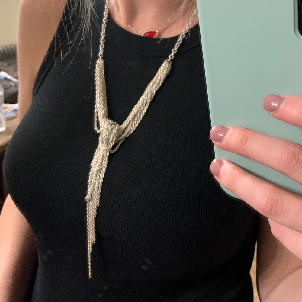 Silver knot necklace
